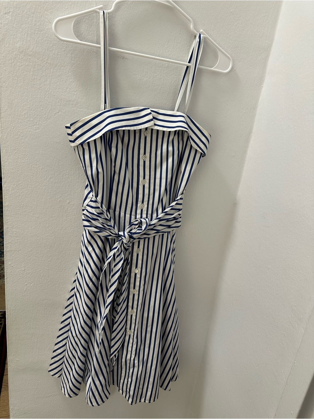 Polo by Ralph Lauren Navy and White Striped A-Line Sundress
